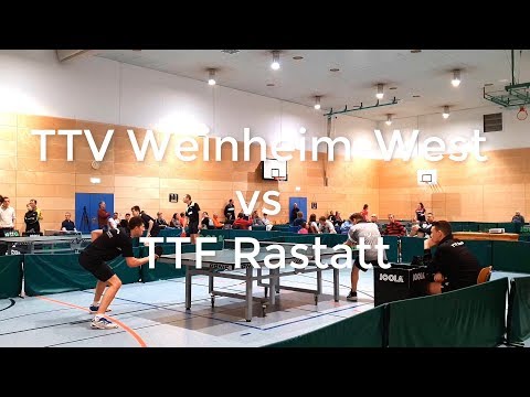 Badenliga: TTV Weinheim West vs TTF Rastatt [ 2019/2020 ]