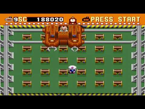 Super Bomberman 1: Normal Game: World 3-5 to 3-8 (Crane Hand Boss)