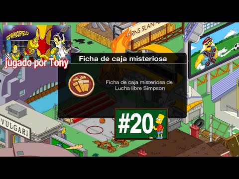 Los Simpson Springfield "LuchaLibre'20: Capítulo 20 - Tercera Ficha de Caja Mist. Lucha Libre" Tony
