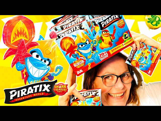 Vídeo relacionado con PIRATIX Adventure World Serie Shark Treasure, Caja con 24 Sobres Sorpresa con Figuras Pirata coleccionables de la Serie Shark Treasure, Cada sobre Contiene 1 Piratix Sorpresa