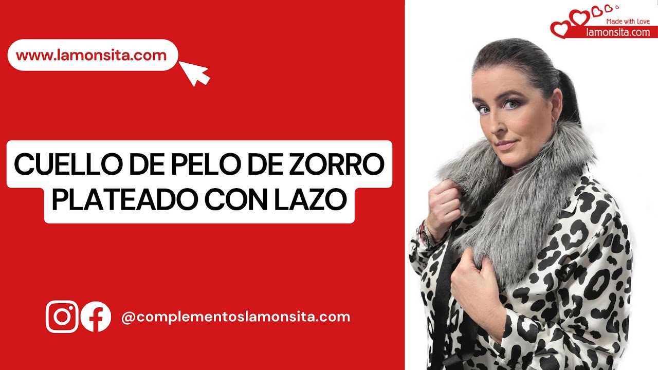 Cuello Piel de Zorro Plateado🧣 | Complementos de moda | lamonsita.com