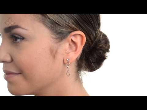 H4559 - Stunning 0.07ct Diamond and 9K White Gold Earrings