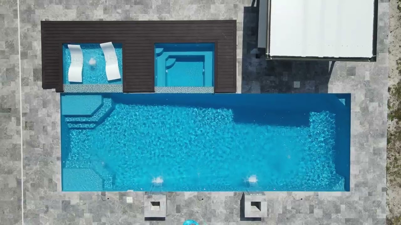 DREAMLIKE New Backyard w/ San Juan Fiberglass Pool, Spa, Sunshelf, Renaissance Pergola, and more!