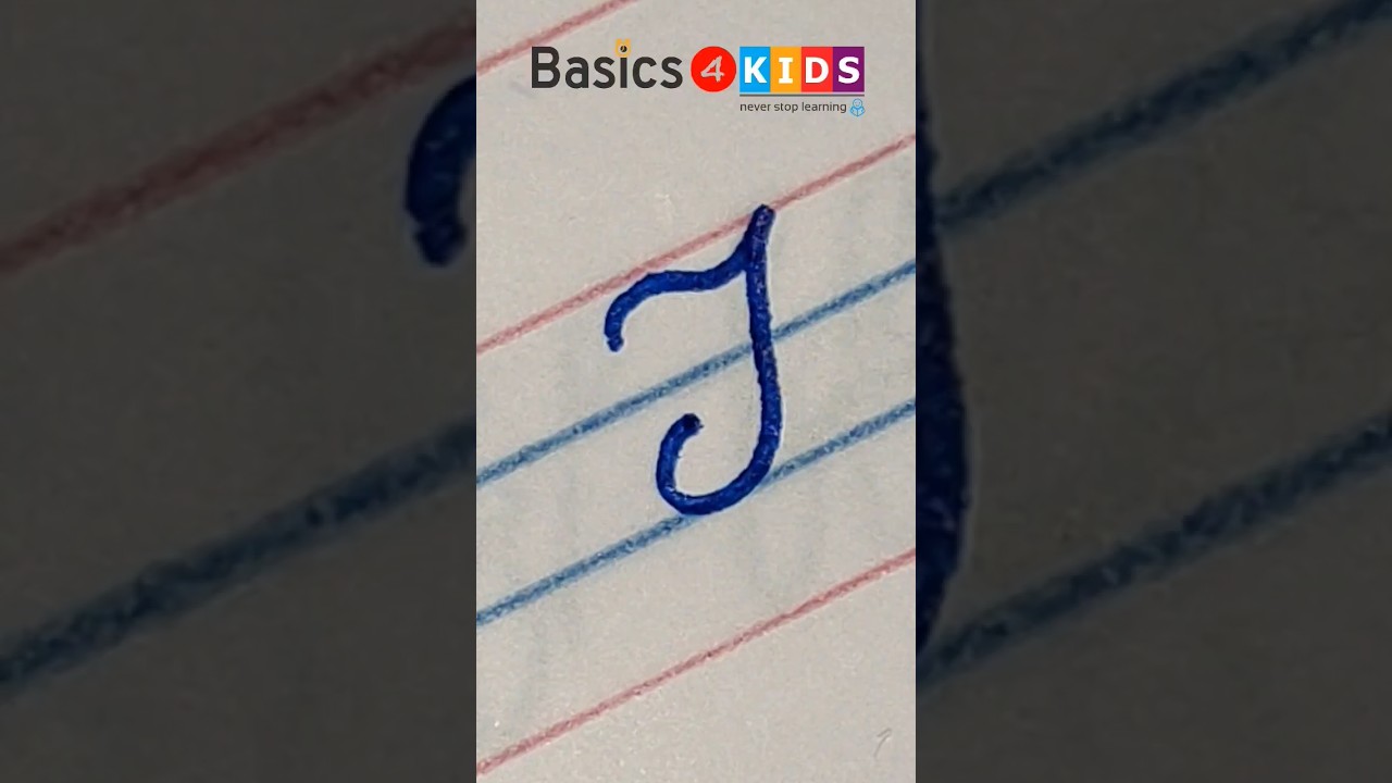 Capital Cursive letter T | Capital Letter 'T' Cursive Handwriting | Cursive Writing | @Basics4Kids