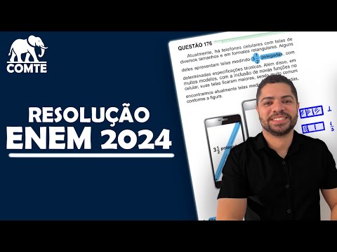 Questão 176 | Prova Verde ENEM 2024 | Atualmente, há telefones celulares com telas de diversos