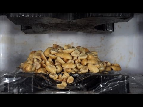 Peanuts Turned To Peanut Butter By Hydraulic Press Video