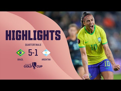 W GOLD CUP Quarterfinals | Brazil 5-1 Argentina