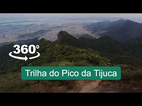 360 video starting the trail to the top of Pico da Tijuca, the second highest point in Rio de Janeiro at Tijuca National Park.
