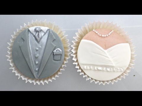 BRIDE & GROOM silicone cupcake top icing mould set BRIDE & GROOM silicone cupcake top icing mould set