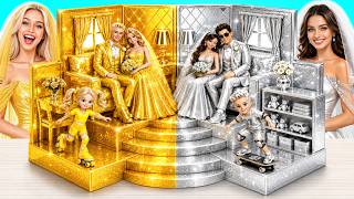 Download lagu We Build Amazing House For Gold Vs Silver Family | Creative House Ideas by DiLi World mp3