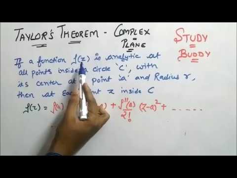 Taylor Series for Complex Variable I Taylor Theorem (Complex Analysis) [Method 1] Video