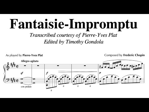 Fantaisie Impromptu- Jazz Version by Pierre-Yves Plat| Piano Transcription