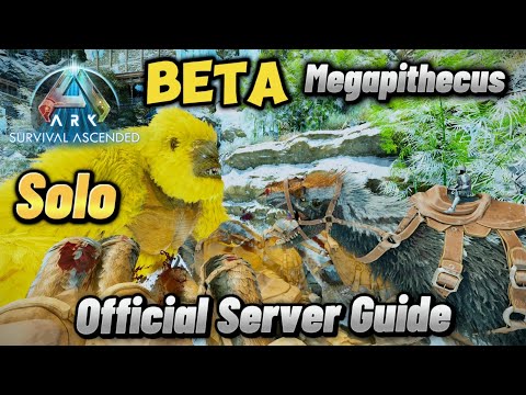 Ark: Survival Ascended EASY Megapithecus Boss Fight The Island SOLO OFFICIAL SETTINGS