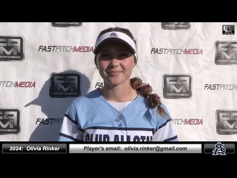 2024 Olivia Rinker 3.9 GPA - Power Hitting Catcher & Shortstop Softball Skills Video - Club All Star