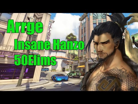 Arrge Insane Hanzo 50Elims 24k DMG - Grand Master Overwatch Gameplay Season 15