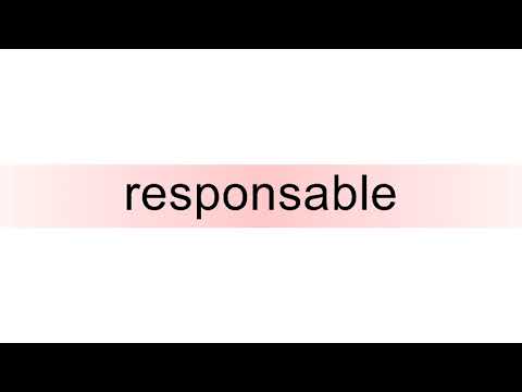 How to pronounce responsable