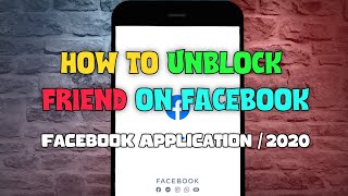 How to unblock friend on Facebook