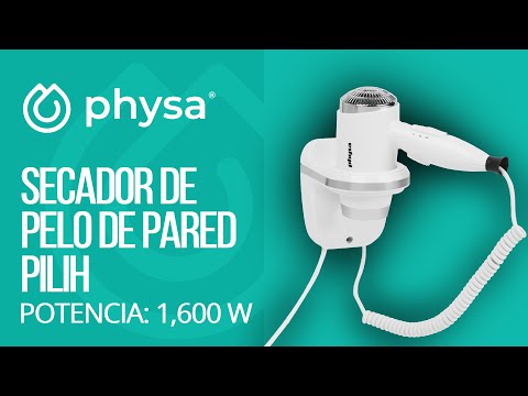 vídeo - Ocasión Secador de pelo de pared - 1600 W - Blanco