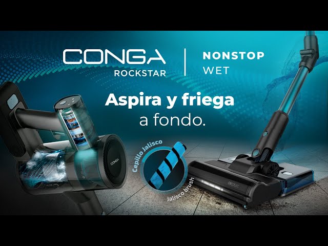 Aspirador sem Fio Cecotec Conga Rockstar Nonstop Wet 215W 40min Lava e Aspira video
