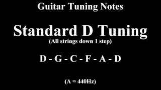Guitar Tuning Notes - 1 Step Down