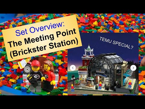 Jie Star 89154 Meeting Point Train Station Set Overview ( Lego Bricks Blocks Fake Temu )