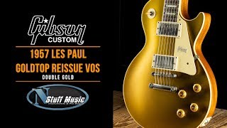 Video thumbnail for 1957 Les Paul Goldtop Reissue VOS from Gibson - Double Gold - In-Depth Demo! by N Stuff Music