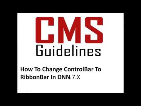 How to change controlbar to ribbonbar in Dotnetnuke