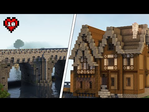 EPIC! Building a Medieval Bridge in Hardcore Minecraft