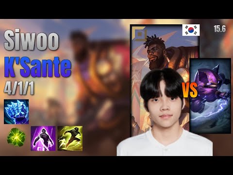 Siwoo Top K'Sante vs Kennen lol KR solo rank Full Game 15.6 | 시우 크산테 vs 케넨