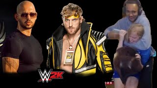 LOGAN PAUL VS ANDREW TATE - Me and my partner trying out WWE 2k24