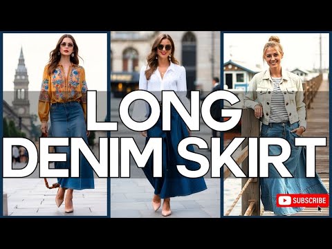 TOP 7 Long Denim Skirt Looks | Everyday Outfit Ideas & Styling Tips 2025