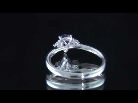 0.75ct Diamond Sapphire Engagement Ring GR035