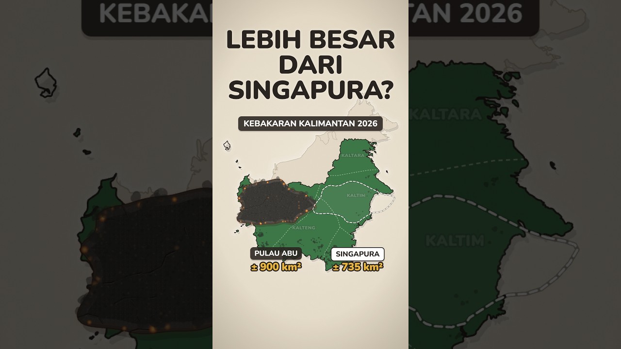 Kalau Semua Lahan Terbakar di Kalimantan Disatukan, Sebesar Apa?