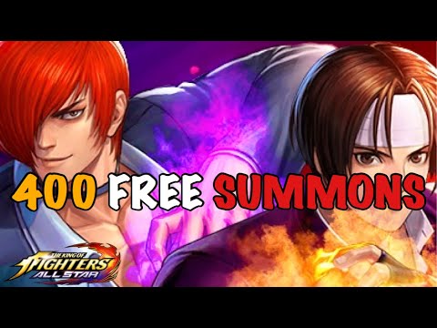IMPROVING MY ROSTER THE F2P WAY !! 400 FREE SUMMONS | King of Fighters ALL STAR