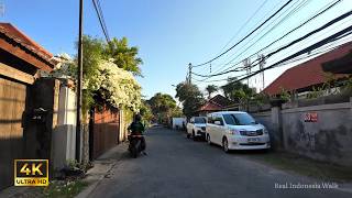 Walking The Quietest Neighborhood in South Sanur | Bali Walking Tour (4K)