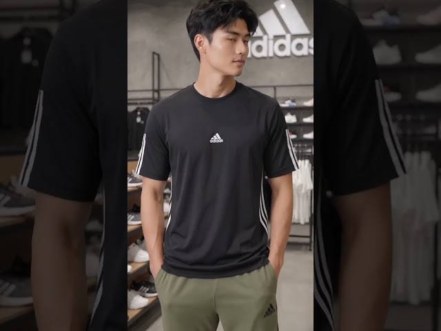 Vídeo relacionado con adidas Hombre Train Essentials 3-Stripes Training Tee, White/Black, S