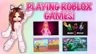 PLAYING GAMES ON ROBLOX *LIVE* PLAYING GAMES ON ROBLOX *LIVE*