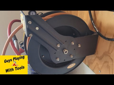 Fixing an air hose reel cam that won't "catch" and stay extended, easy DIY fix