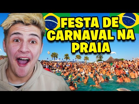 Gringo Reacts to Crazy CARNIVAL Party On The Beach (Brazil)