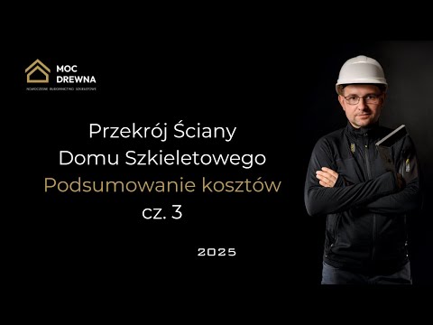 Przekrój ścian w domu szkieletowym — podsumowanie kosztów