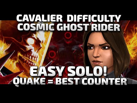 Cavalier Difficulty Cosmic Ghost Rider EASY SOLO by Quake! Best counter! Marvel Contest of Champions