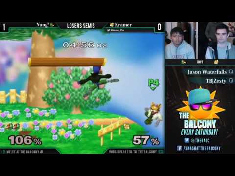 Melee @ the Balcony 81 - Losers Semis ft. Kramer (Fox) VS Yung! (Falco)
