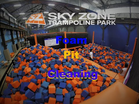 Foam Pit Cleaning At Sky Zone