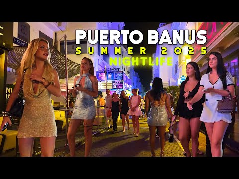 PUERTO BANUS NIGHTLIFE MARBELLA SUMMER 2025 SEPTEMBER SPAIN 🇪🇸 Málaga [4K]
