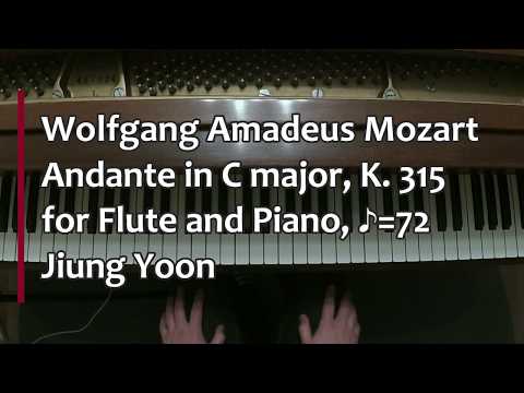 Piano Part- Mozart, Andante in C major for Flute and Piano, K. 315 (♪=72)