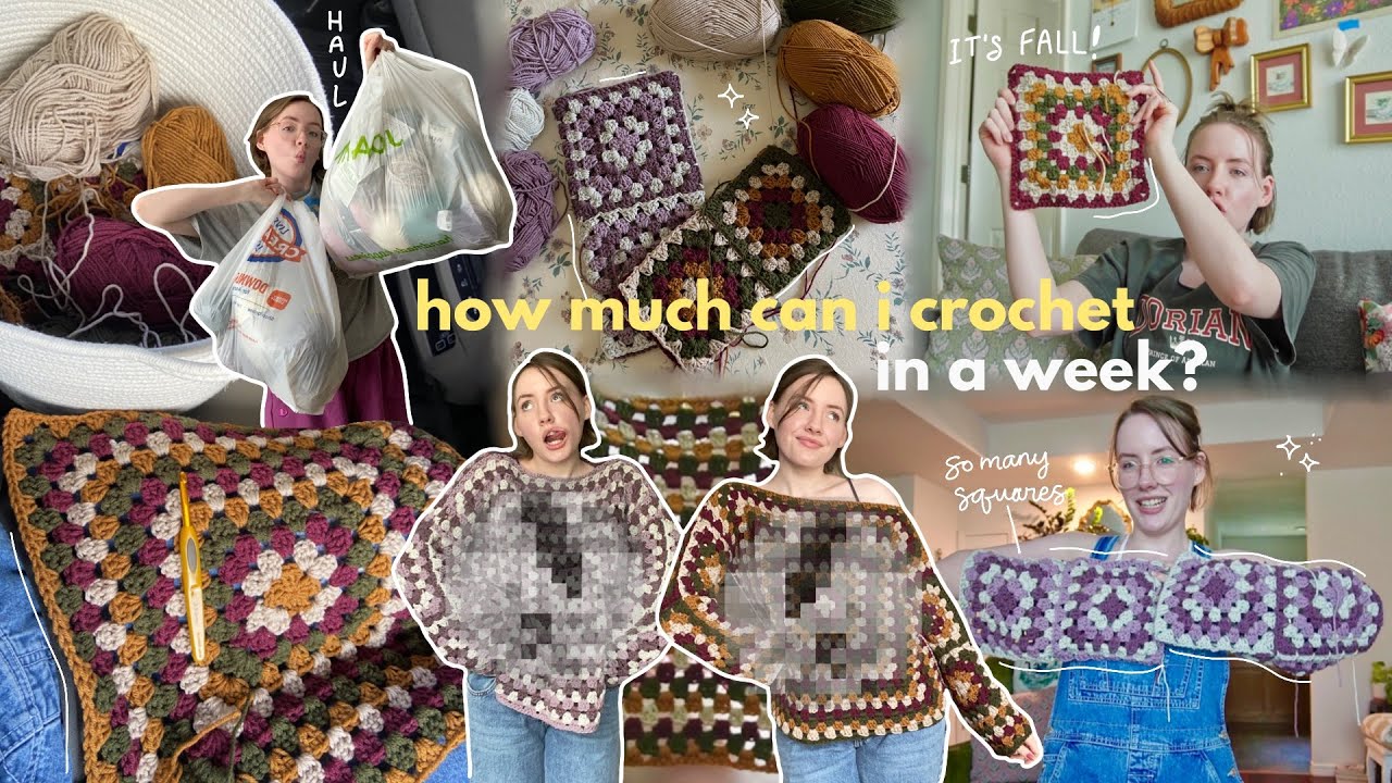 it’s basically fall… so let’s crochet some sweaters 🍂🎃🧶🍁✨ VLOG