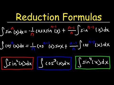 Reduction Formulas For Integration