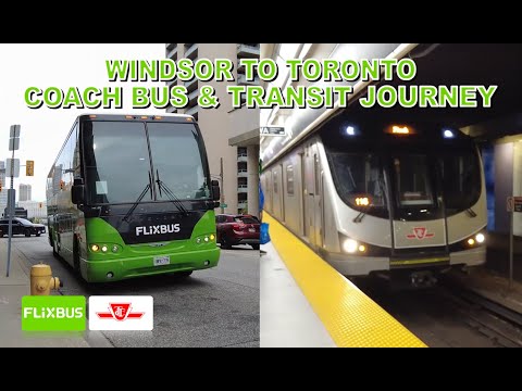 Windsor to Toronto Coach Bus & Transit Journey (w/ Text Commentary)