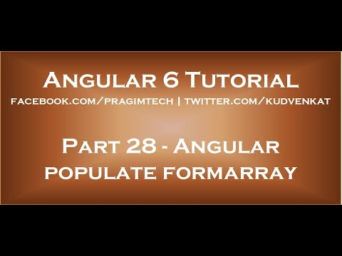 Angular populate formarray