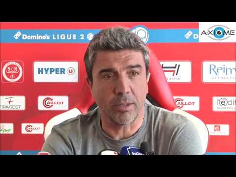 L'entraîneur du Stade de Reims, David Guion, avant le match Reims-Ajaccio